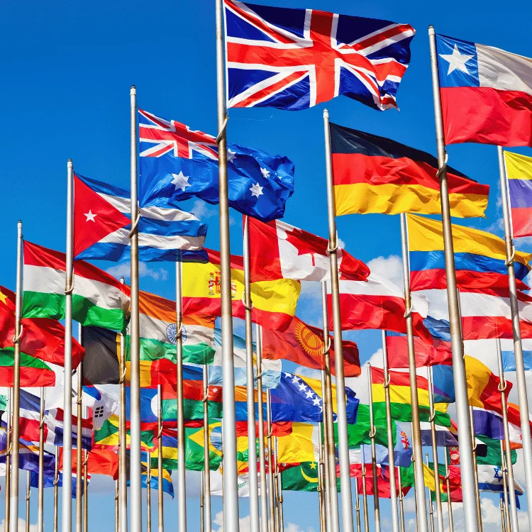 Image of Different National Flags